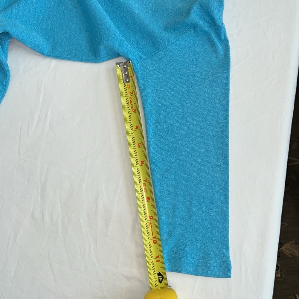 Michael Stars Elsa blue 3/4 sleeve pullover crewneck shirt one size fits all - Picture 9 of 9